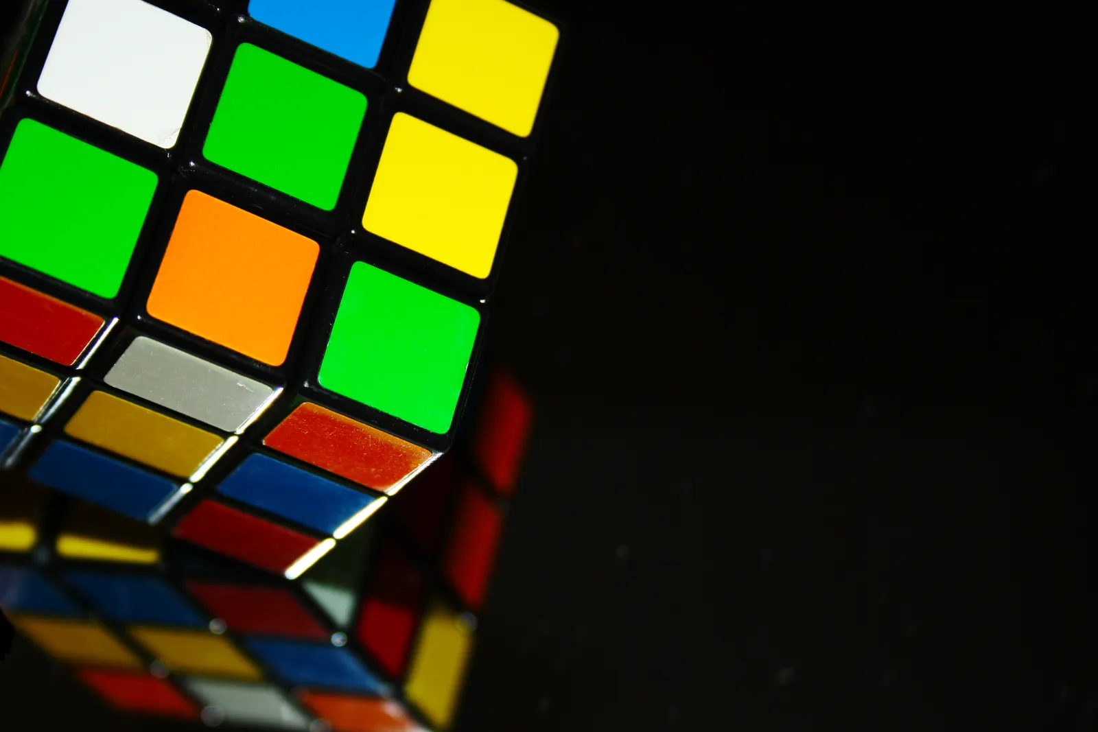 Cubo Rubik en primer plano
